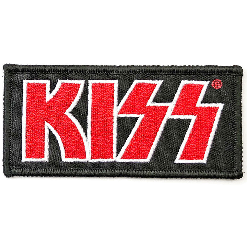 KISS Red Logo Woven Patch Front