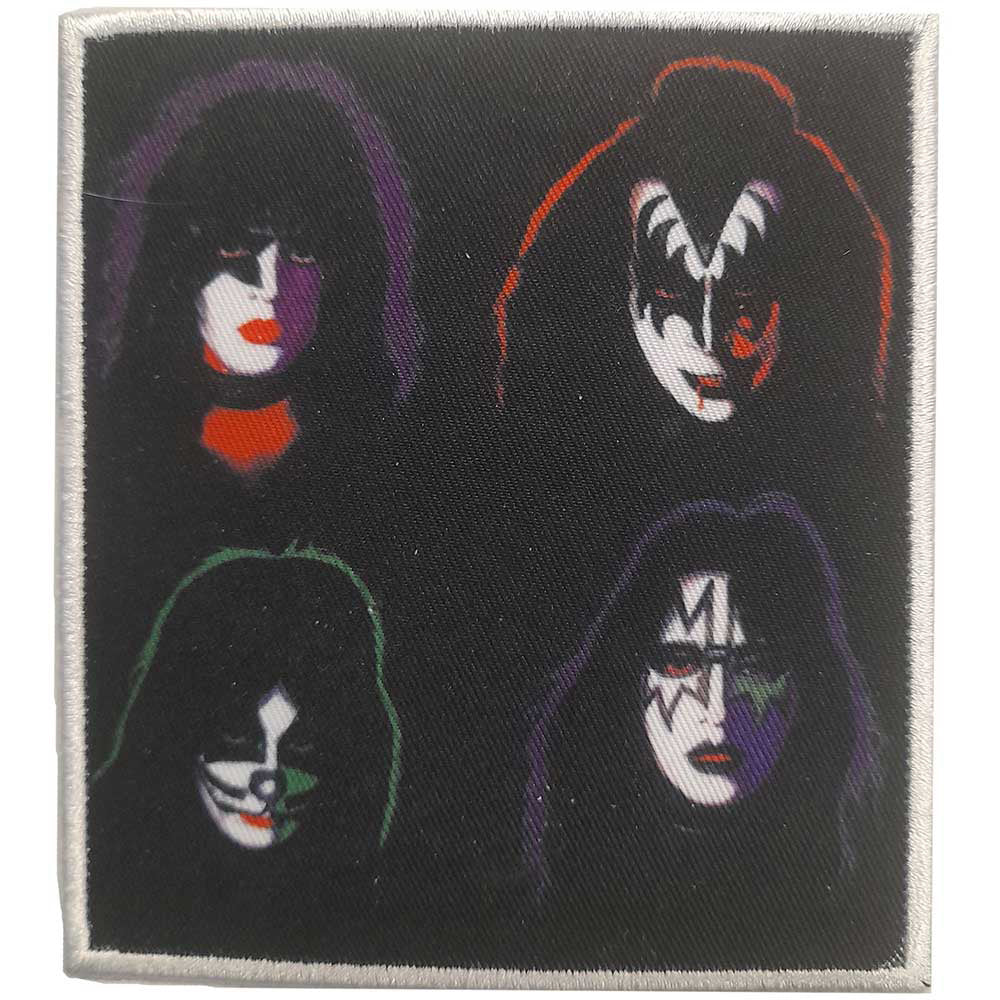KISS 4 Heads Woven Patch Front
