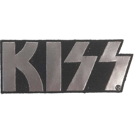 KISS Chrome Logo Woven Patch Front