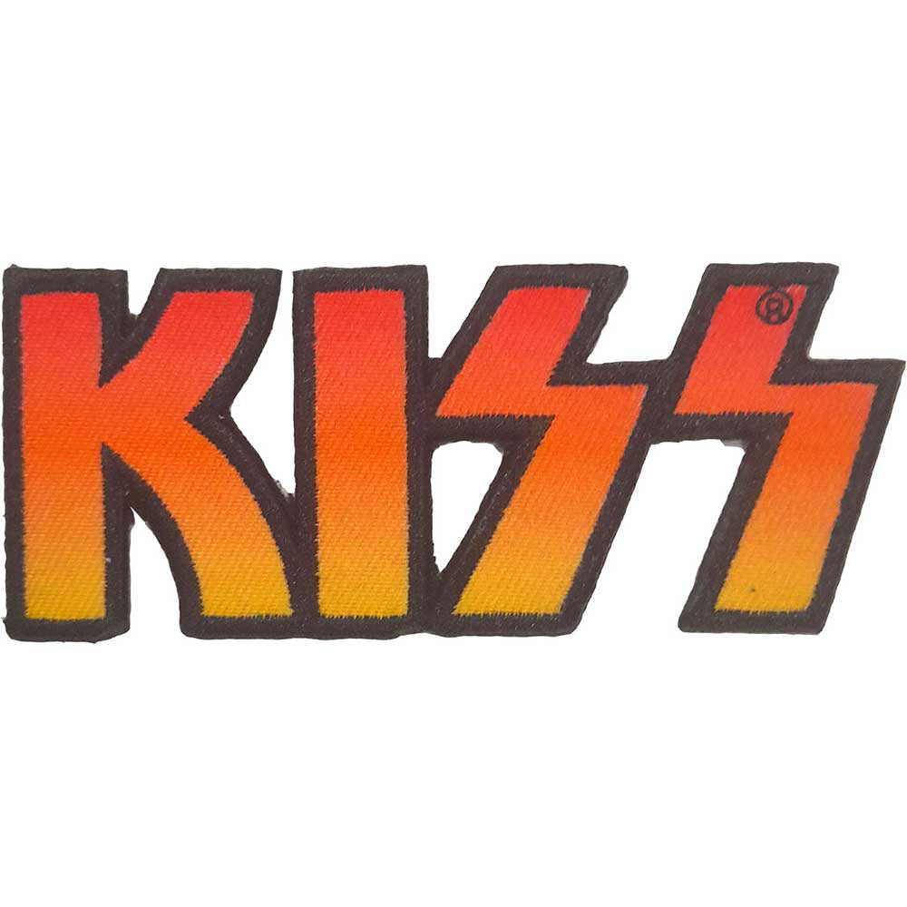 KISS Cut-out Logo Woven Patch Front