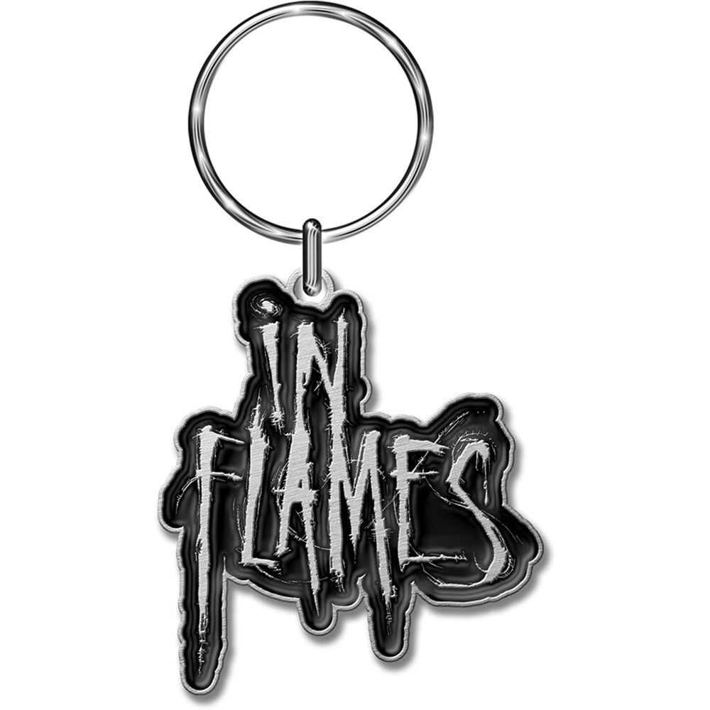 In Flames Logo Metal Key Chain