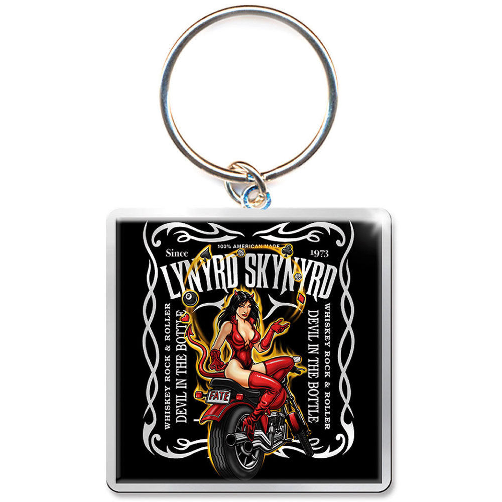 Devil In The Bottle Metal Key Chain