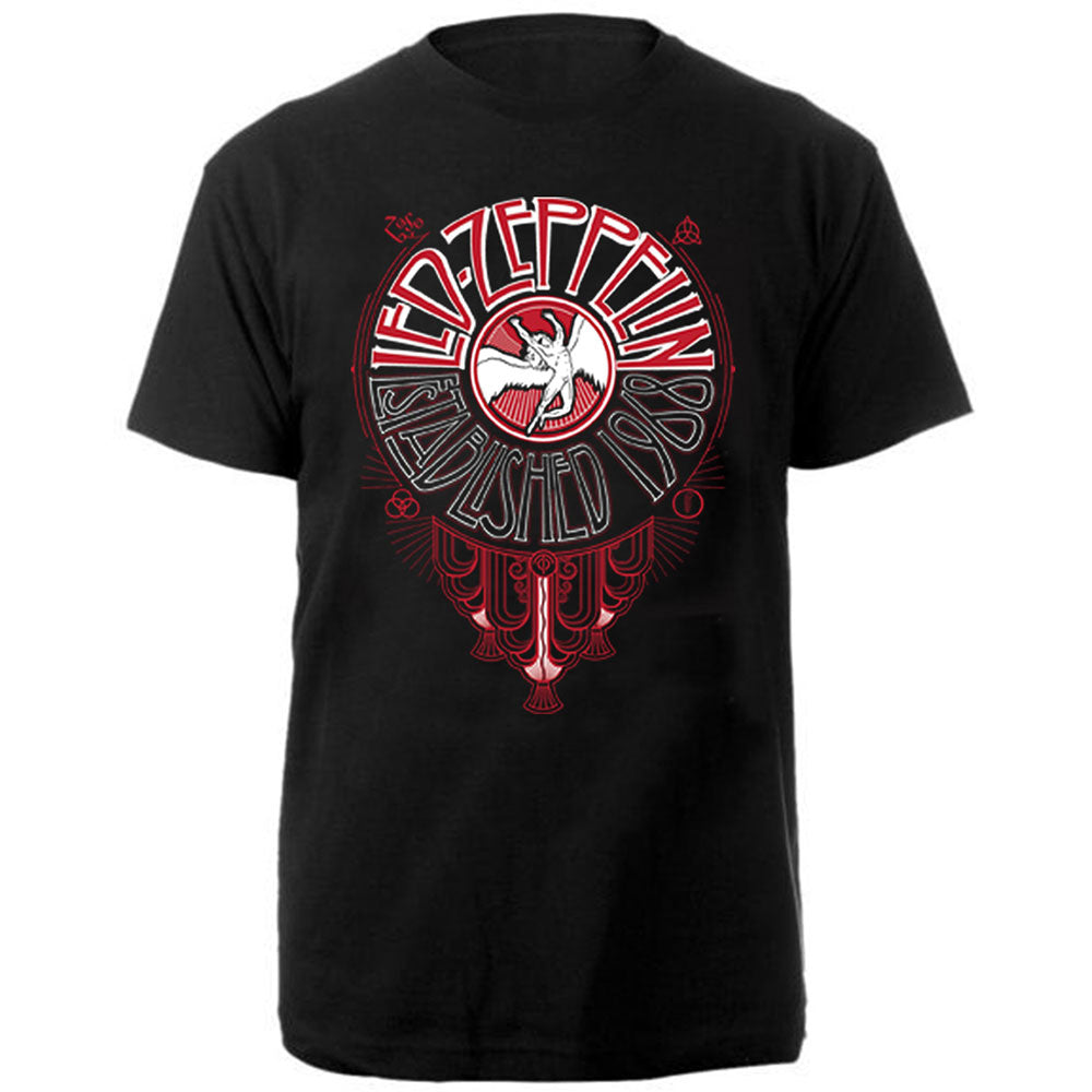 Led Zeppelin Deco Circle T-shirt Front