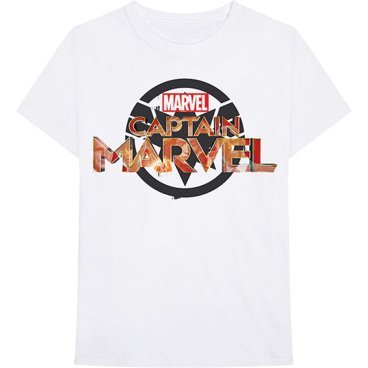 Marvel Comics Captain Marvel New Logo T-shirt Front