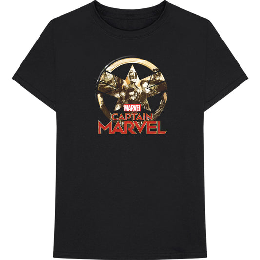 Marvel Comics Captain Marvel Star Logo T-shirt Front