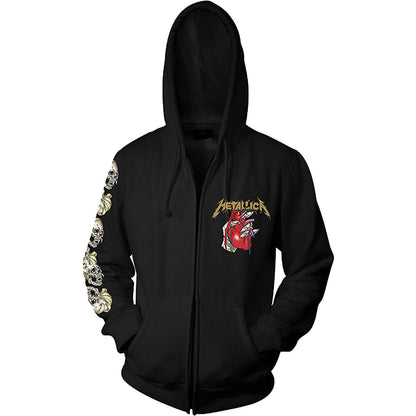 Metallica Heart Explosive Zippered Hooded Sweatshirt Front