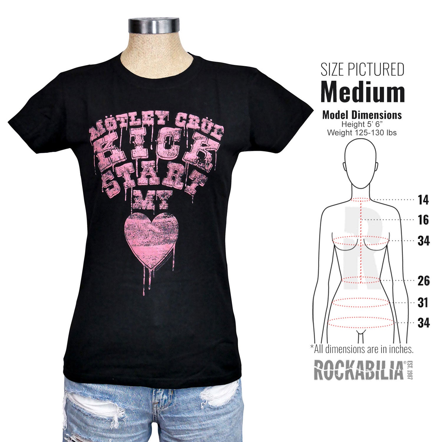 Motley Crue Kick Start My Heart Junior Top Alt 3