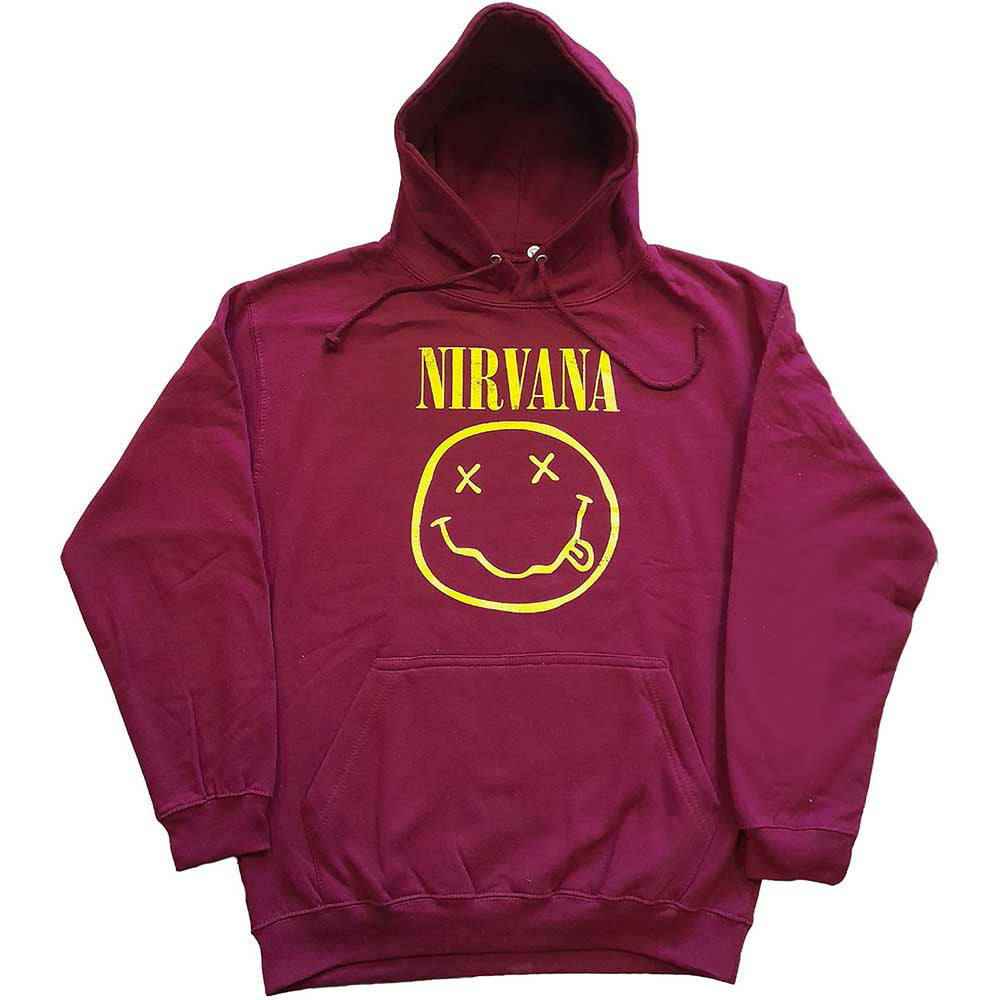 Nirvana Yellow Smiley Hooded Sweatshirt Front
