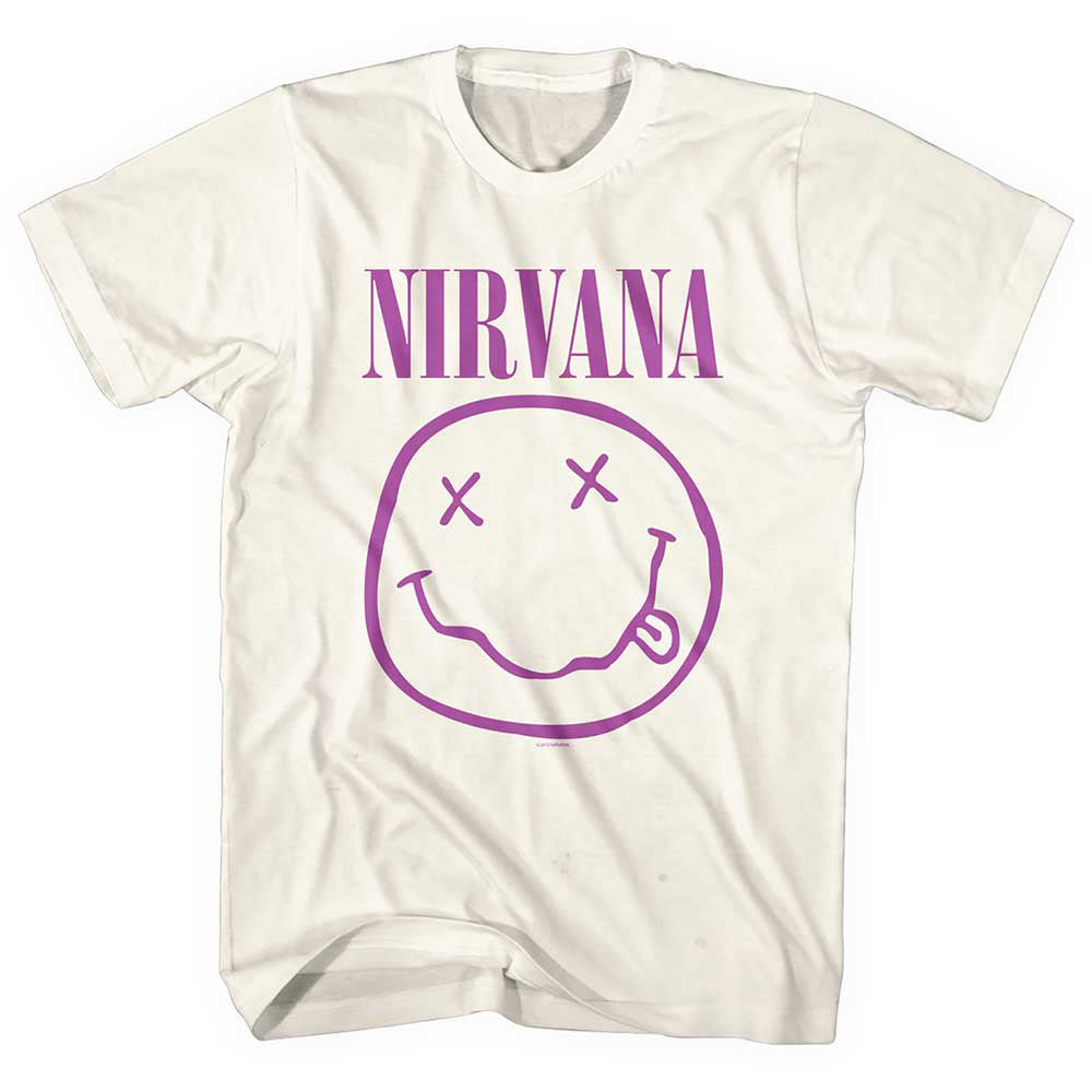 Nirvana Purple Smiley T-shirt Front