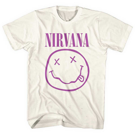 Nirvana Purple Smiley T-shirt Front