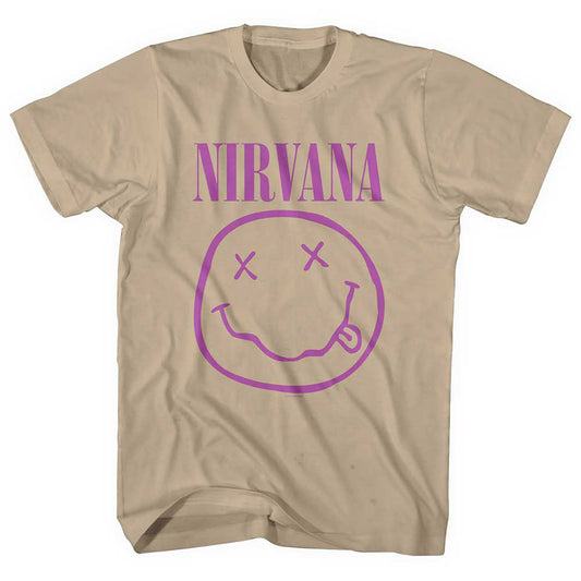 Nirvana Purple Smiley T-shirt Front