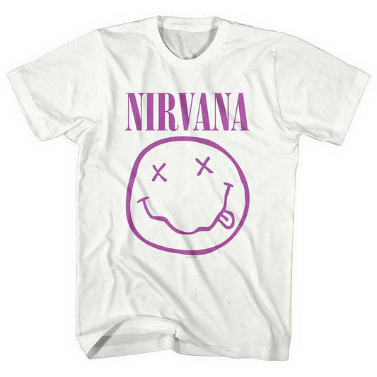Nirvana Purple Smile Face Logo T-shirt
