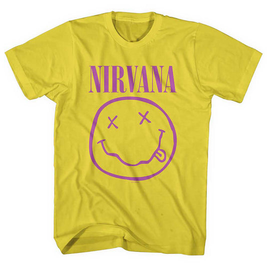Nirvana Purple Smile Face Logo T-shirt