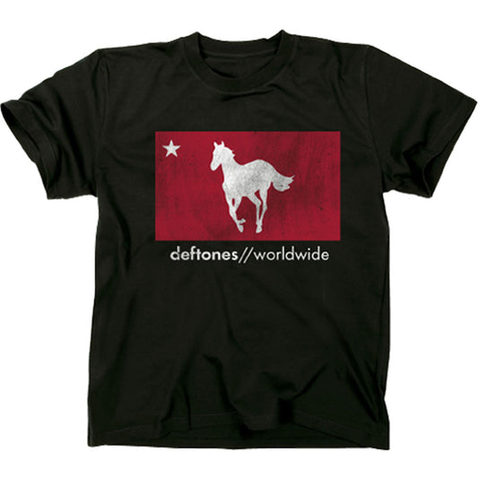 Deftones Distressed White Pony Express Slim Fit T-shirt Front