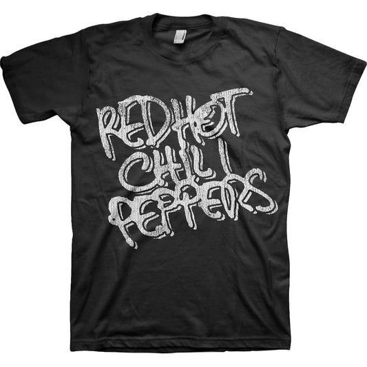 Red Hot Chili Peppers Black & White Logo T-shirt Front