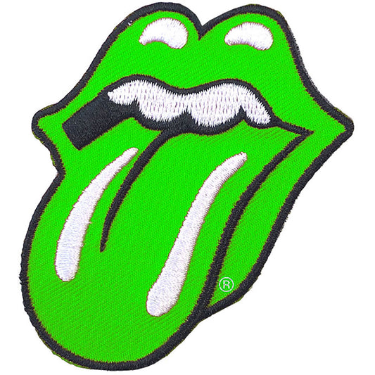 Rolling Stones Classic Tongue Green Woven Patch Front