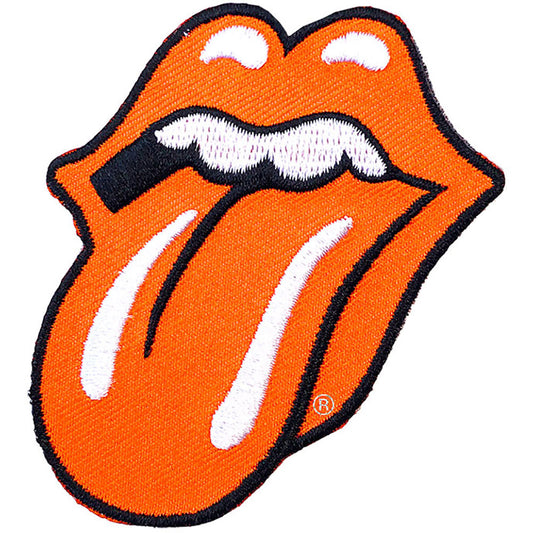 Rolling Stones Classic Tongue Orange Woven Patch Front