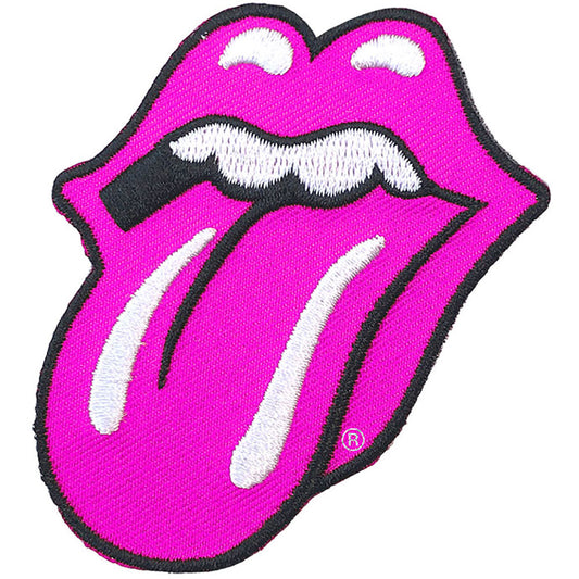 Rolling Stones Classic Tongue Pink Woven Patch Front
