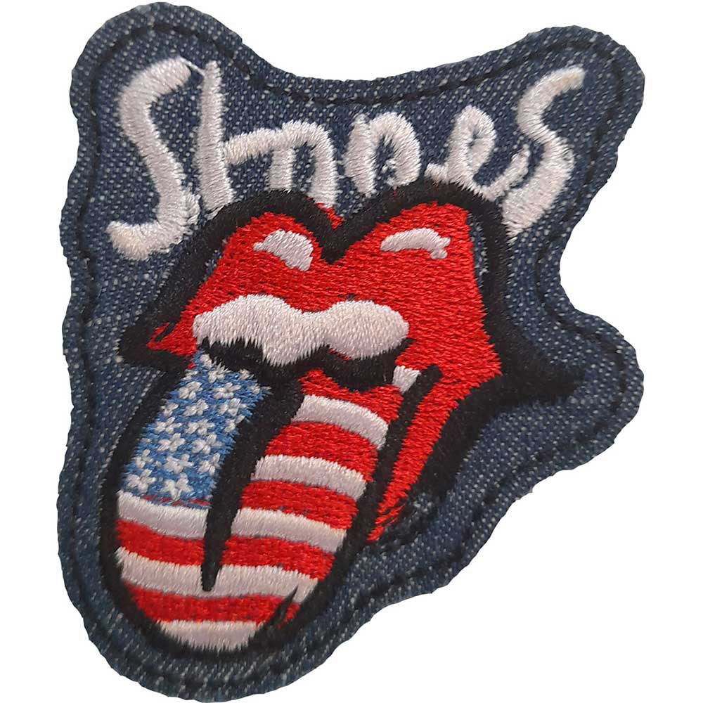 Rolling Stones Filter Flag Tongue Woven Patch Front