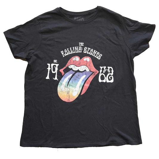 Rolling Stones Sixty Rainbow Tongue '62 Junior Top Front