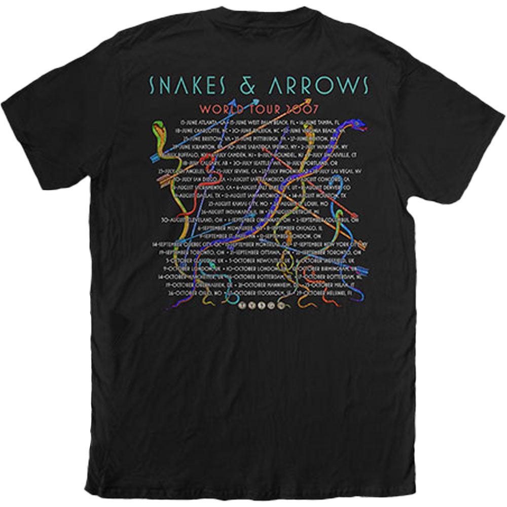 Rush Snakes & Arrows Tour 2007 T-shirt Back