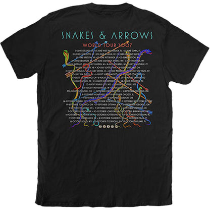 Rush Snakes & Arrows Tour 2007 T-shirt Back