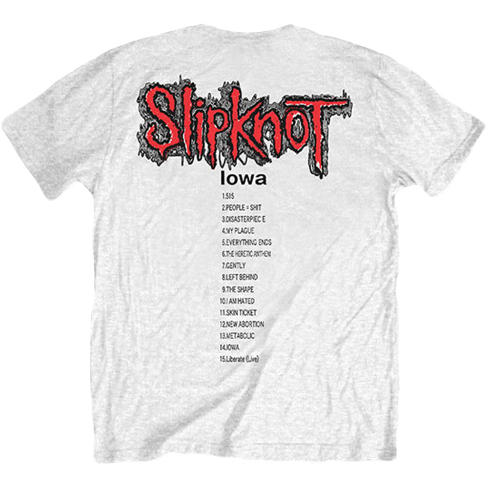 Slipknot Iowa Track List T-shirt Back