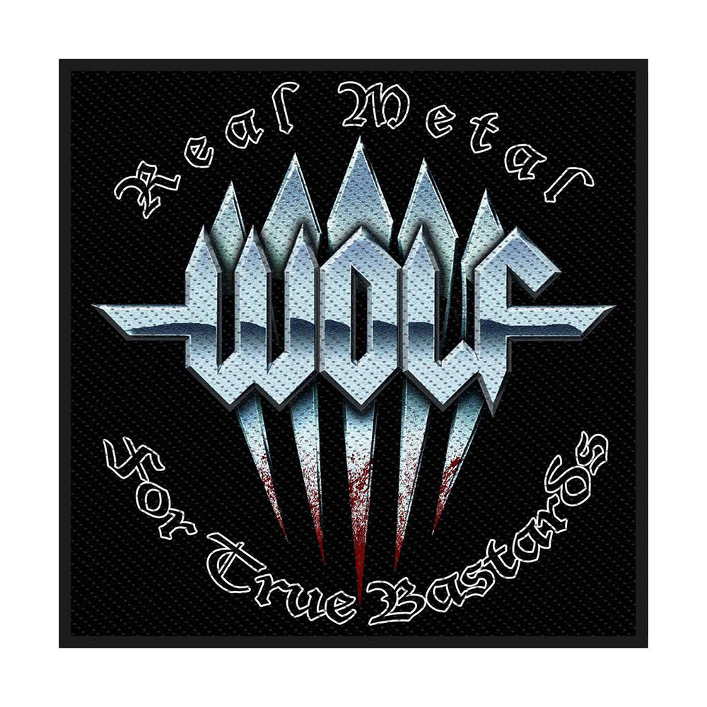 Wolf Real Metal Woven Patch Front