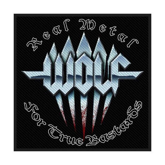 Wolf Real Metal Woven Patch Front