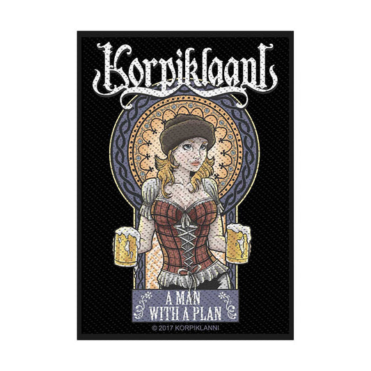 Korpiklaani A Man With A Plan Woven Patch Front