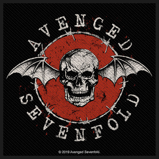 Avenged Sevenfold Distressed Skull Woven Patch Front