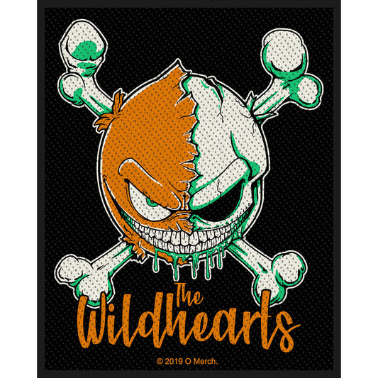 Wildhearts Green Skull Woven Patch Front