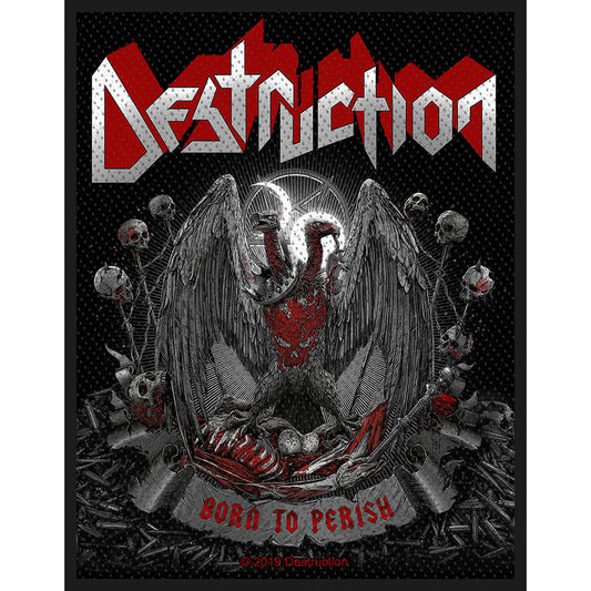 Destruction Born To Perish Woven Patch Front