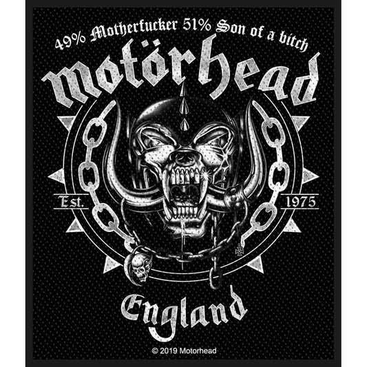 Motorhead Ball & Chain Woven Patch Front