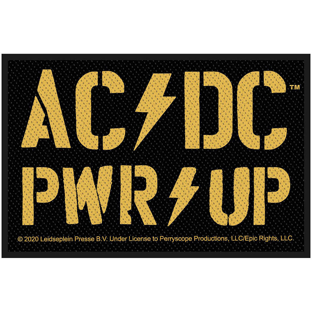 AC/DC Pwr-up Woven Patch Front