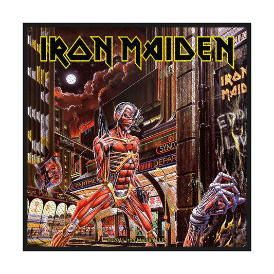 Iron Maiden Somewhere Back In Time Woven Patch Front