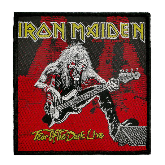Iron Maiden Fear Of The Dark Live Woven Patch Front