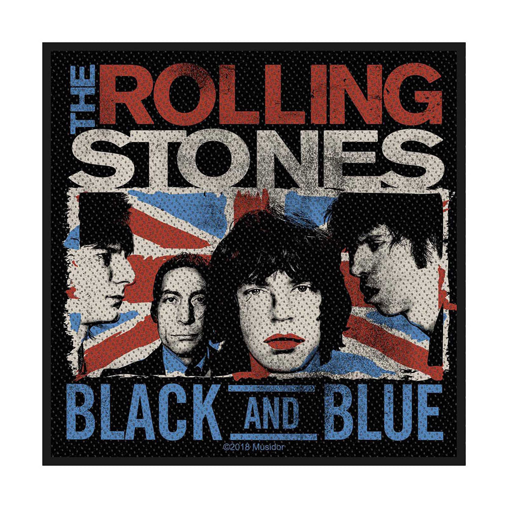 Rolling Stones Black & Blue Woven Patch Front