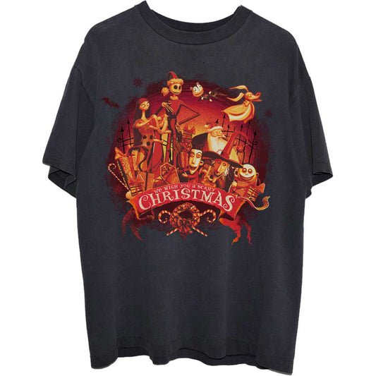 Disney The Nightmare Before Christmas We Wish You A Scary Christmas T-shirt Front