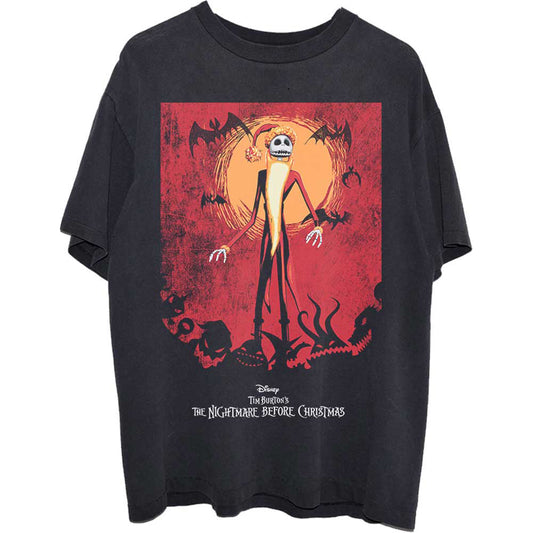 Disney The Nightmare Before Christmas Jack Orange Sun & Logo T-shirt Front