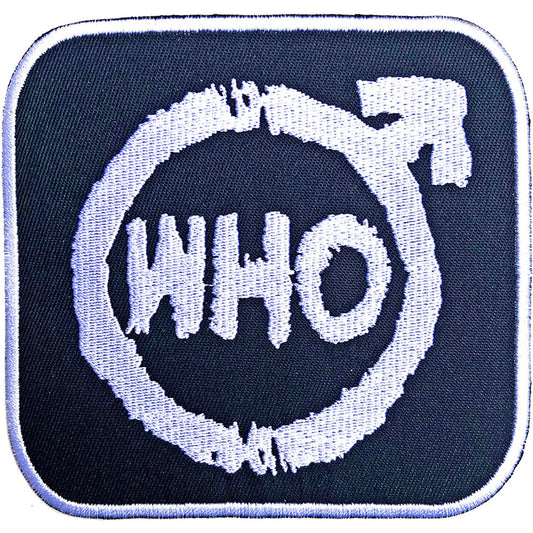 Who Spray Logo Woven Patch Front