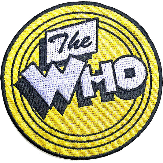 Who Yellow Circle Woven Patch Front
