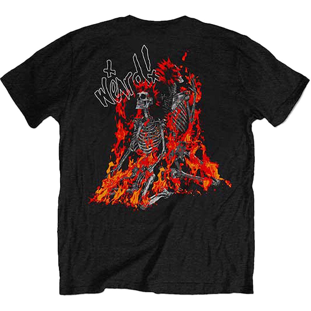 Yungblud Weird Flaming Skeletons T-shirt Back