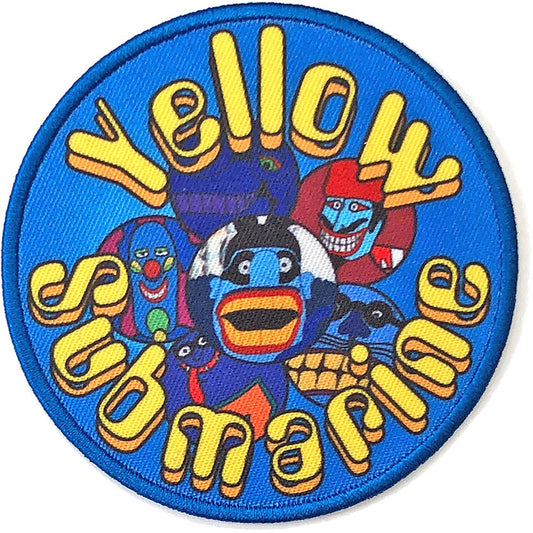 Beatles Yellow Submarine Baddies Circle Woven Patch Front