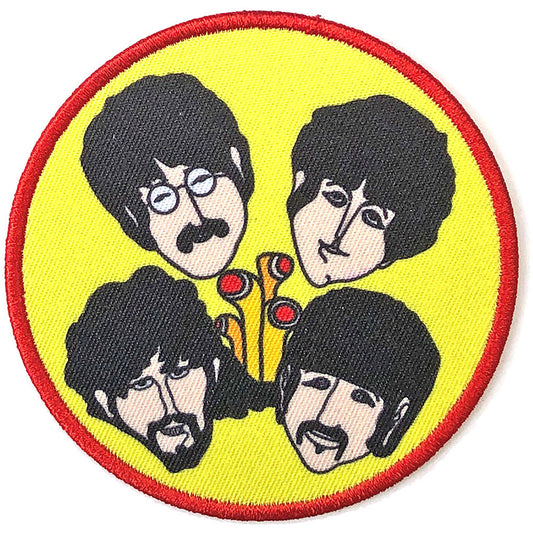 Beatles Yellow Submarine Periscopes & Heads Woven Patch Front
