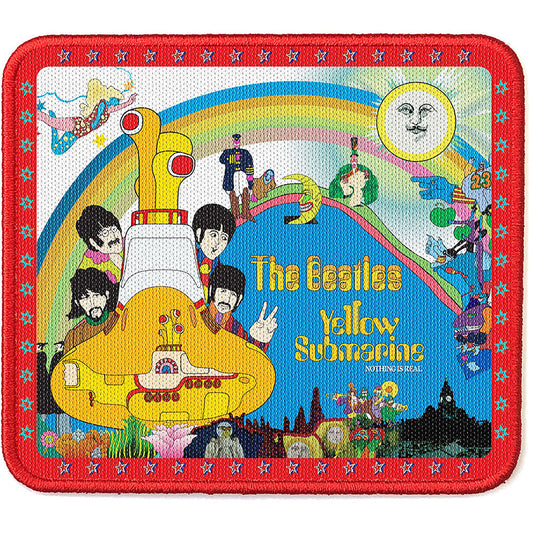Beatles Yellow Submarine Stars Border Woven Patch Front