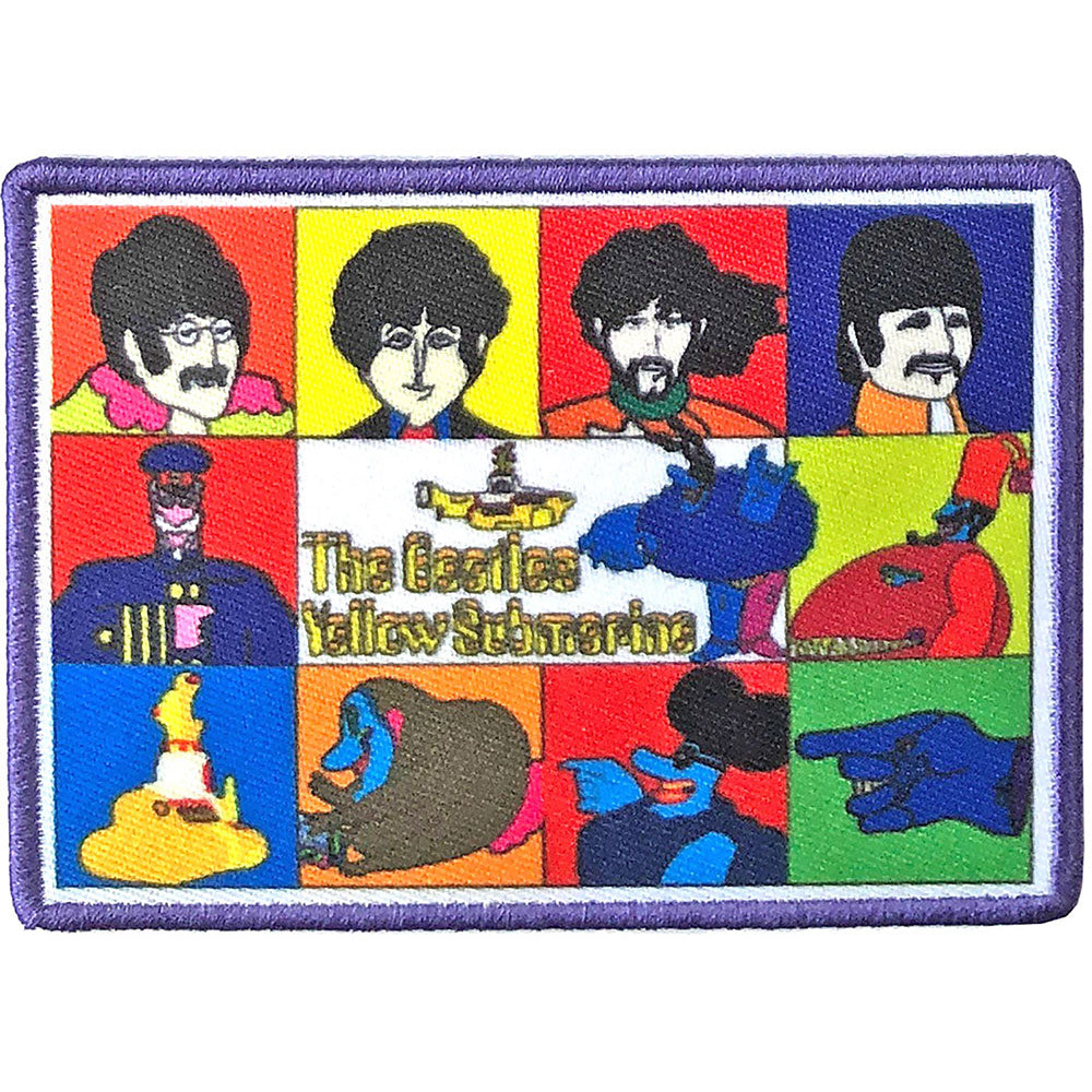 Beatles Yellow Submarine Characters Woven Patch Front