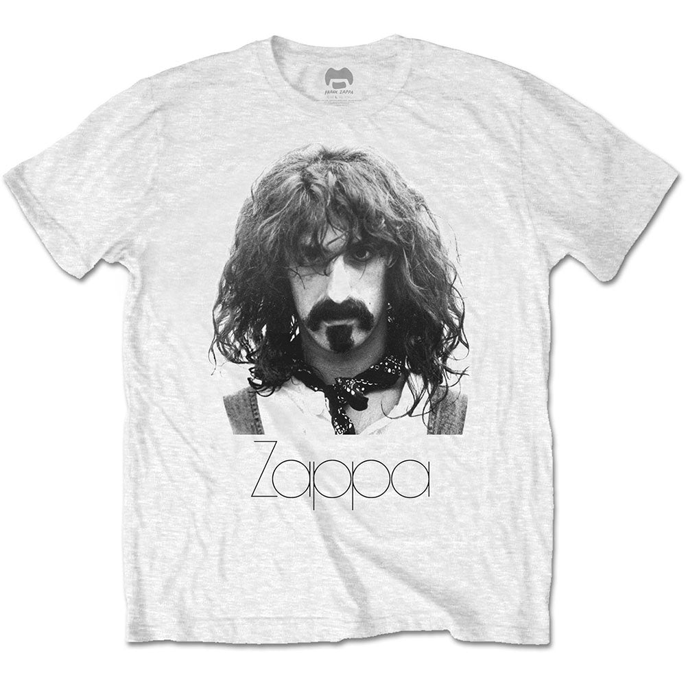 Frank Zappa Thin Logo Portrait T-shirt Front