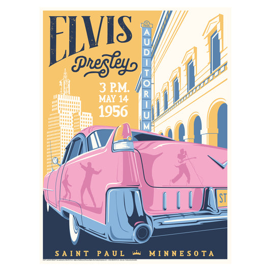 Elvis Presley Saint Paul Minnesota by Steve Thomas Limited Screenprint Front