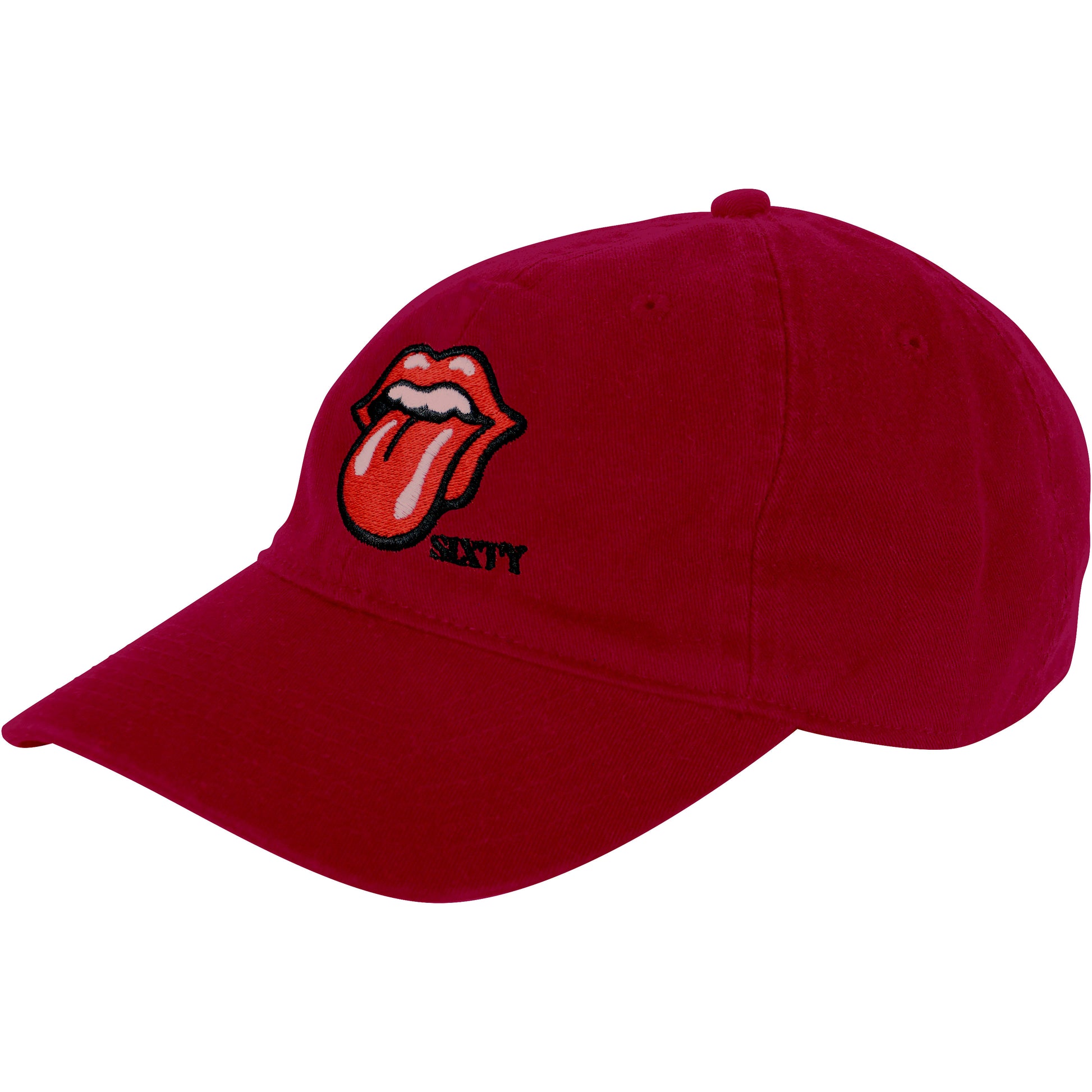 Rolling Stones Sixty Tongue Cardinal Dad Hat Baseball Cap Front